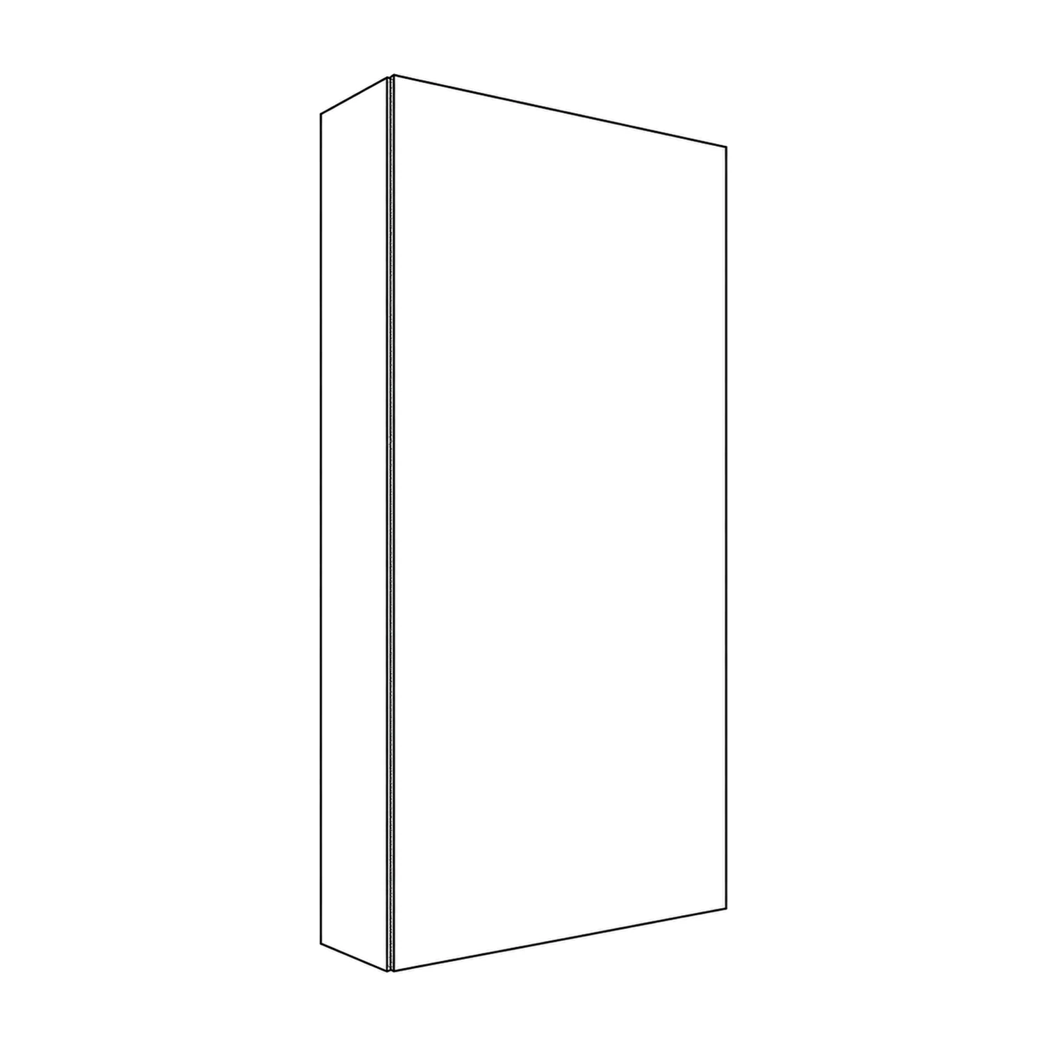 Line drawing of the 1.18m Cardboard Display Wall showing its panels and construction