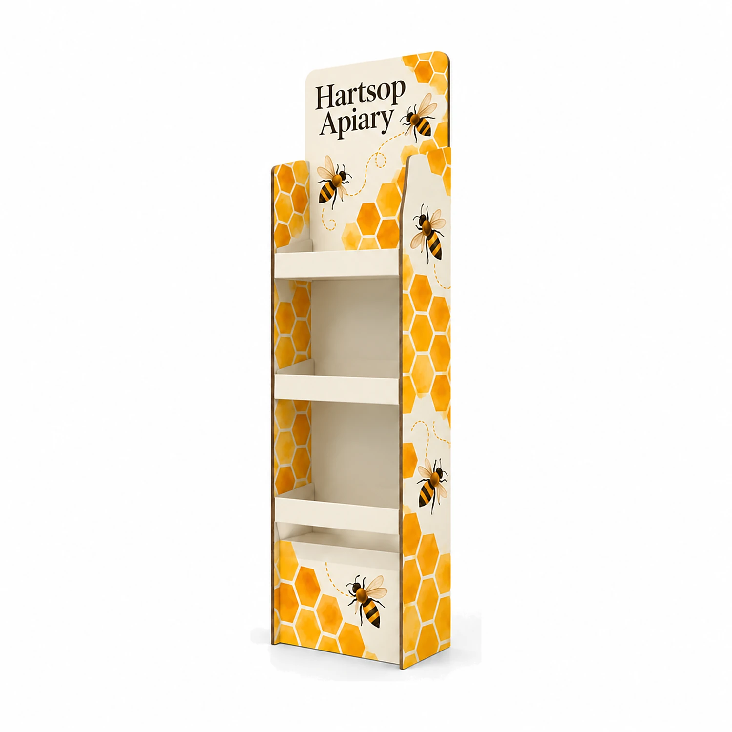1.32m Cardboard Product Display Unit, shown with example artwork