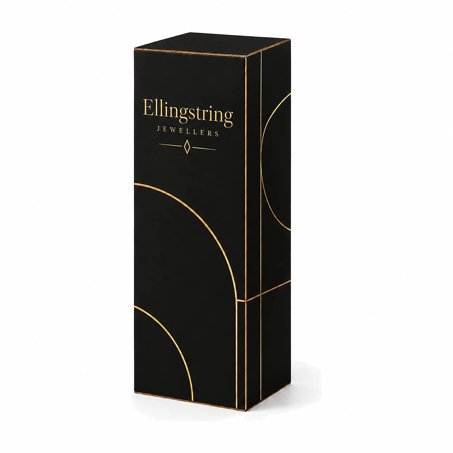 1m Cardboard Display Plinth, shown with example artwork