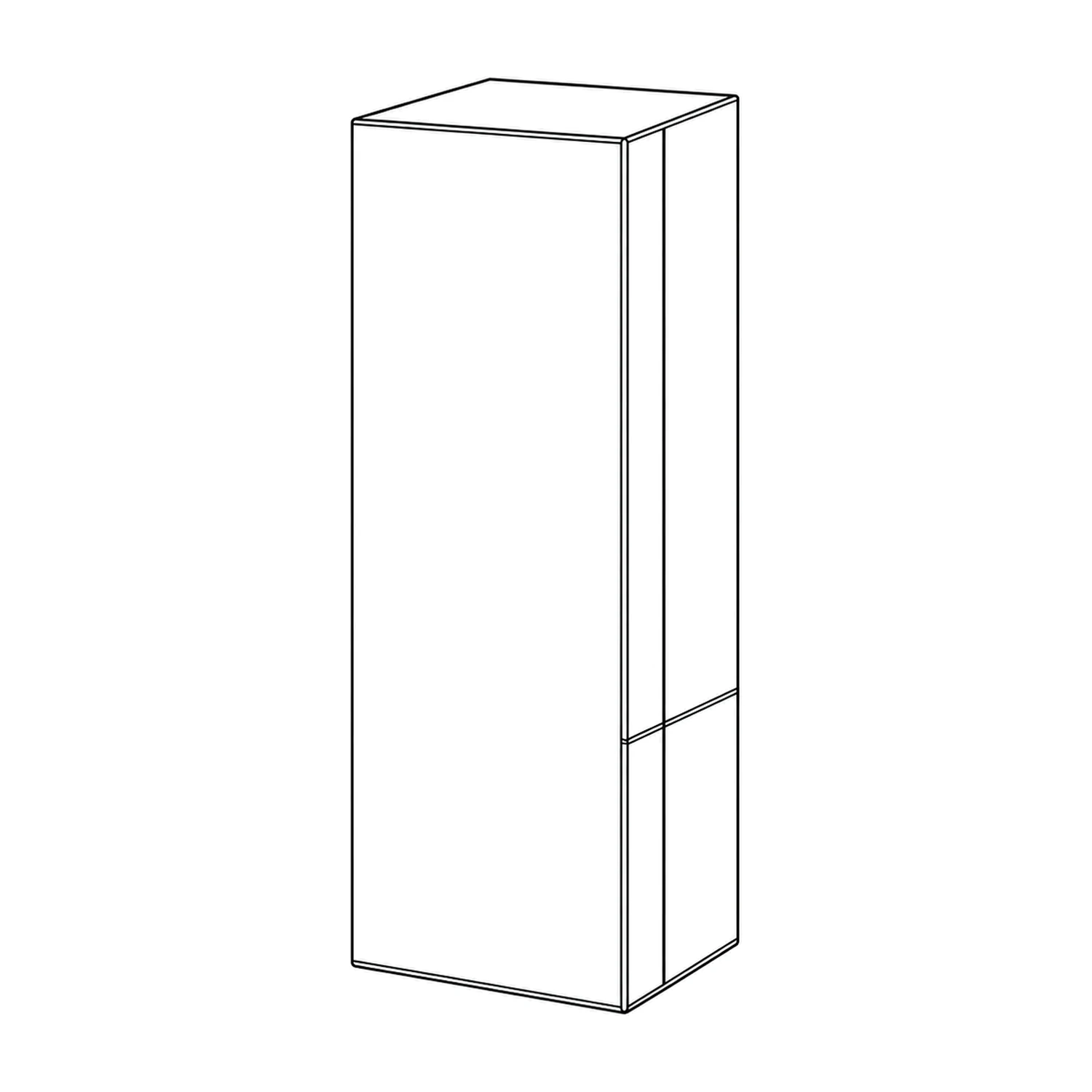 Line drawing of the 1m Cardboard Display Plinth showing its panels and construction