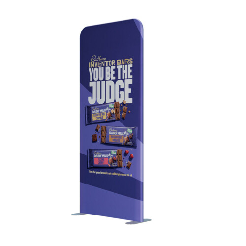 Soft Touch Straight Fabric Display - 1m - Double-Sided
