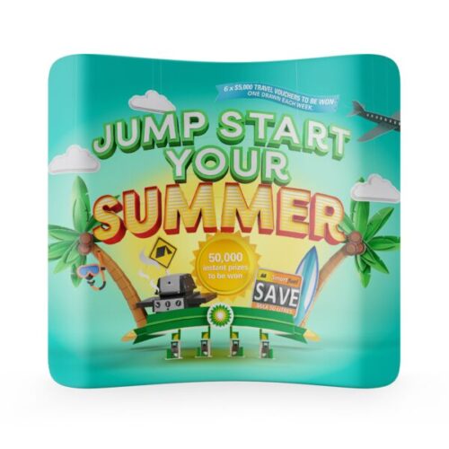 Soft Touch Curved Fabric Display - 2.4m Wide - Double-Sided