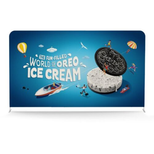 Soft Touch Straight Fabric Display - 4m - Double-Sided