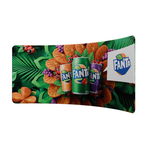 Soft Touch Curved Fabric Display - 5m Wide - Double-Sided
