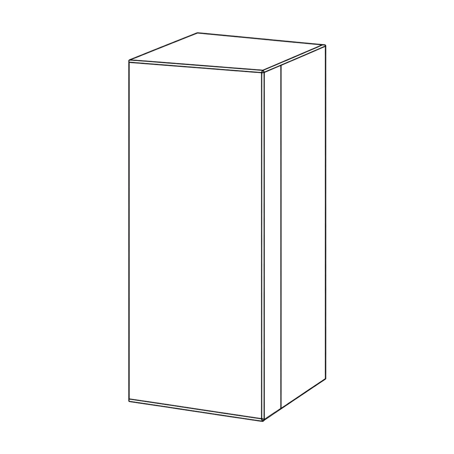 Line drawing of the 800mm Cardboard Display Plinth showing its panels and construction