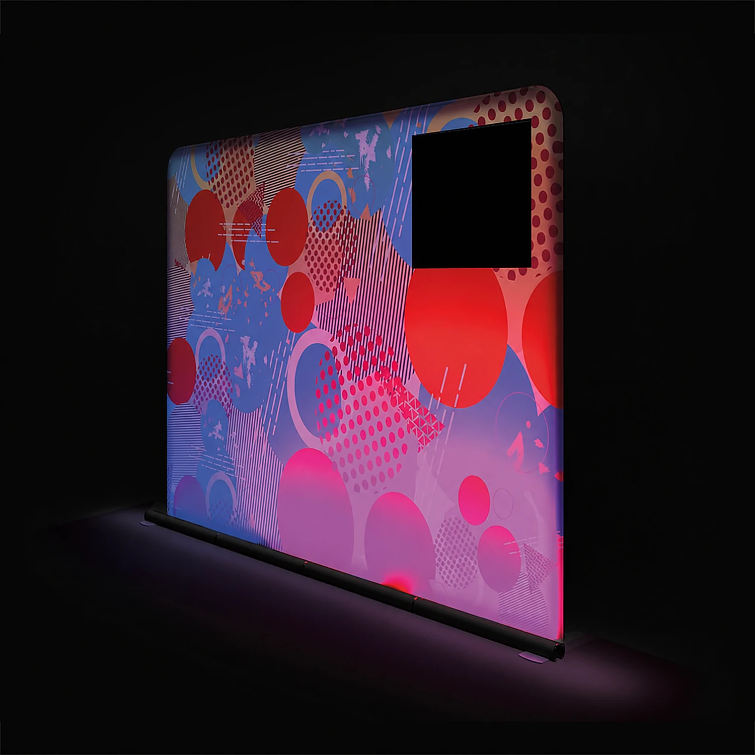 AuraScape LED RGB Light Bar backdrop lit by LED light bars