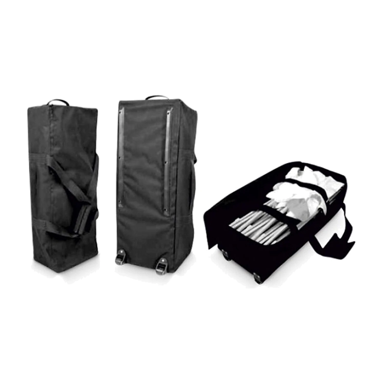 Wheeled carry cases for the backlit pop-up wall