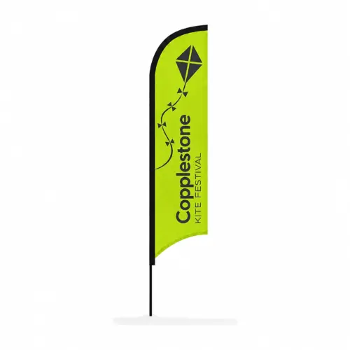 Blade Flag - Outdoor Advertising Flag - 10ft - Double-Sided, shown with example artwork