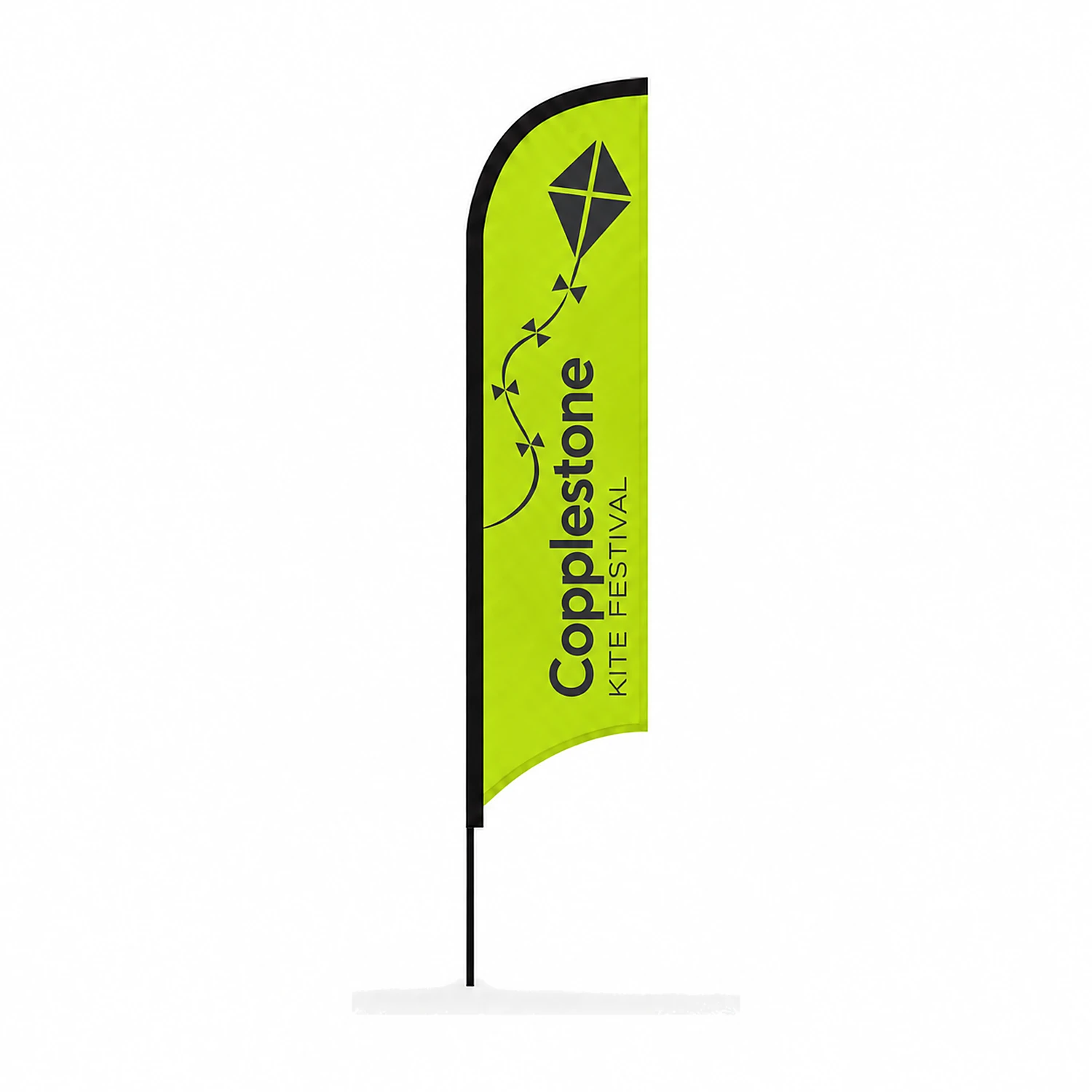 Blade Flag - Outdoor Advertising Flag - 10ft - Double-Sided, shown with example artwork