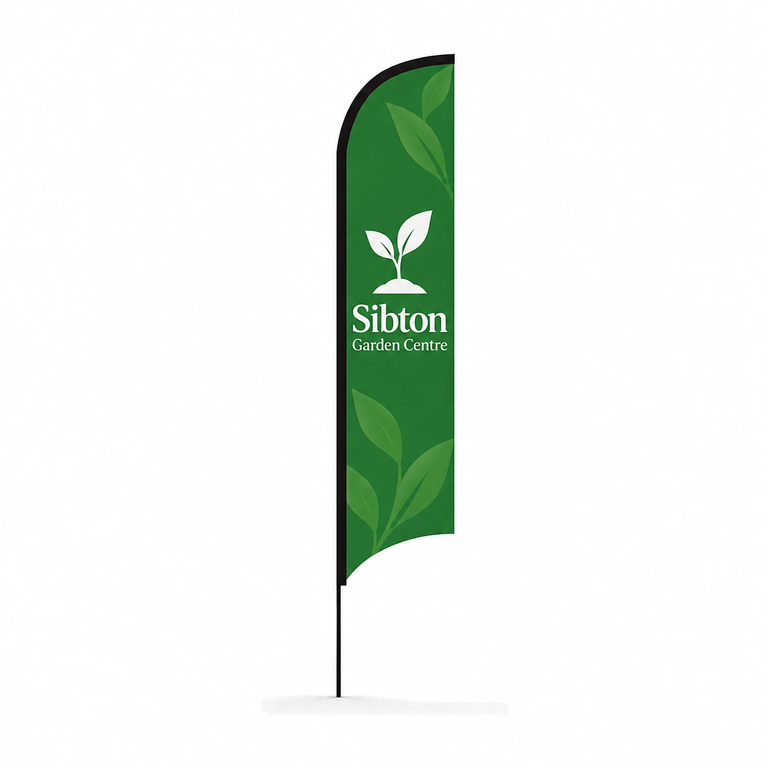 Blade Flag - Outdoor Advertising Flag - 14ft - Double-Sided, shown with example artwork