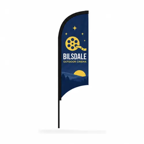 Blade Flag - Outdoor Advertising Flag - 7ft - Double-Sided, shown with example artwork
