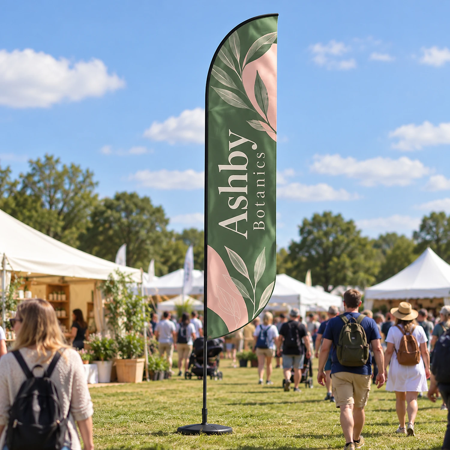 Bold flag at an outdoor event