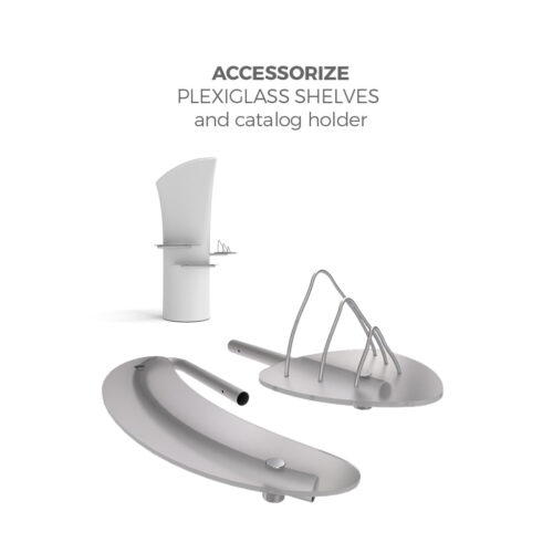 Brandcusi Accessories - Banner Stand Shelves and Catalog Holder