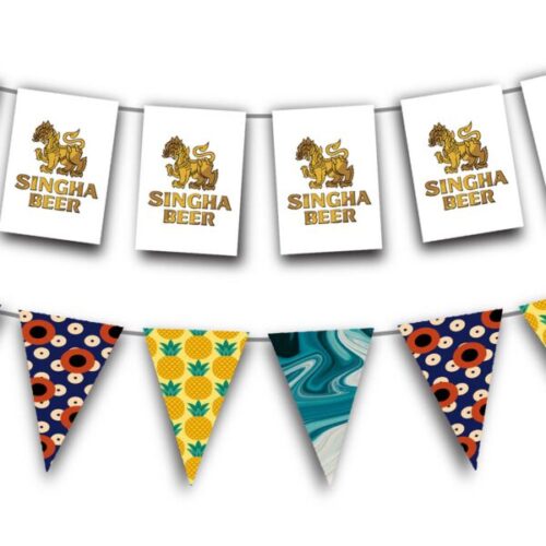 Promotional Bunting - Triangular - Fabric - 10m Length - Full Colour