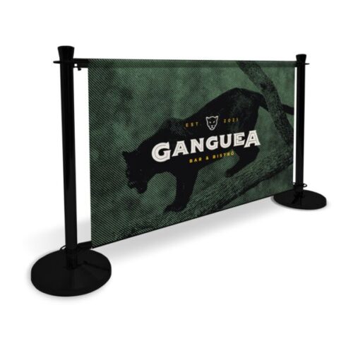 Bistro Café Barrier Kit - Double-Sided - 1500mm - Blackback