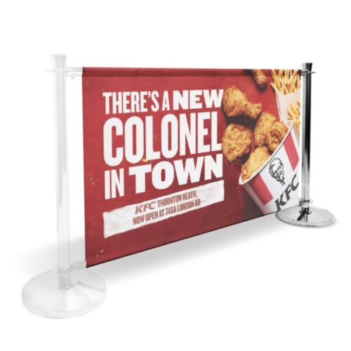 Extension Café Barrier Kit - Double Sided - 1000mm Black - Blackback