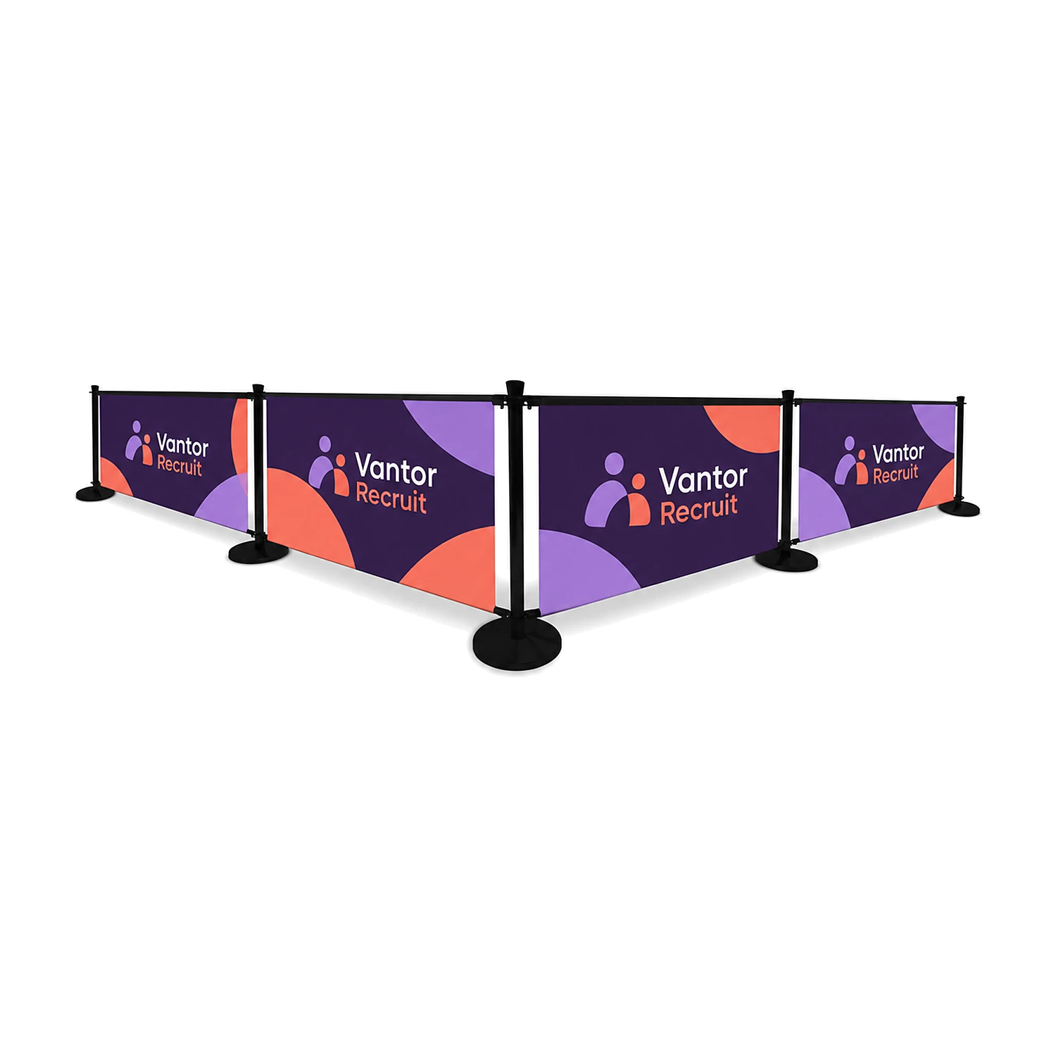 Cafe barrier kit printed with an example design