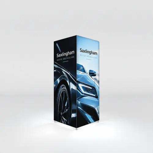 Casonara Tower SEG Light Box Display 100S - Full Kit - All Sided, shown with example artwork