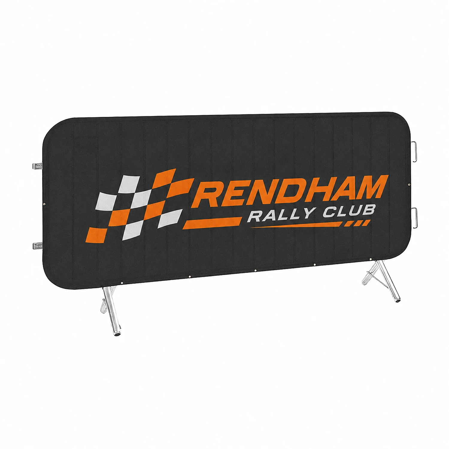 Crowd Barrier Jacket - 330gsm PVC Mesh - Single-Sided - 252 x 90cm, shown with example artwork