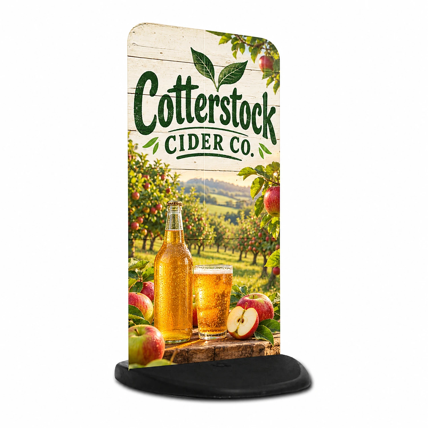 Ecoflex Lite Display Sign - 410mm x 795mm - Double-Sided Print, shown with example artwork