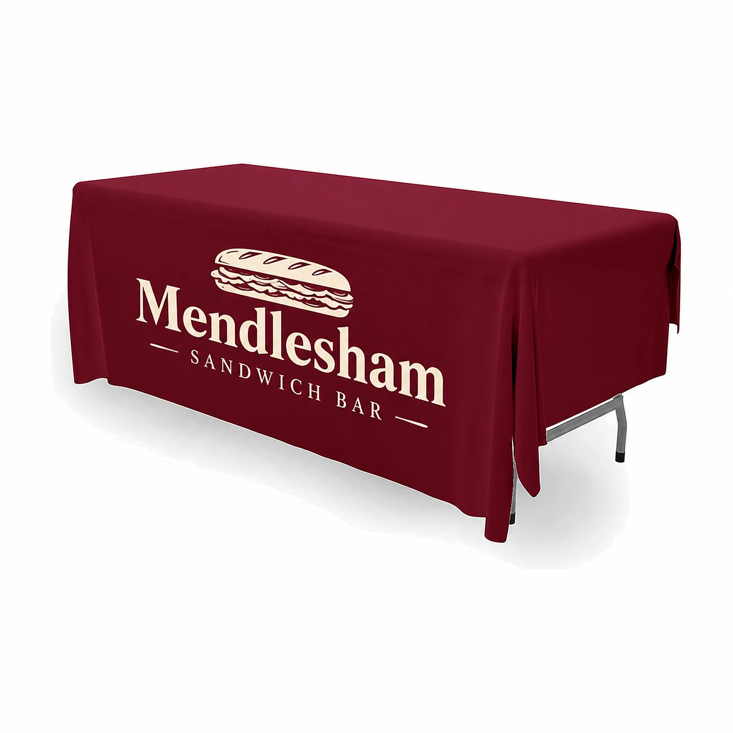Expovision Roller Banner - 800mm&1780x2780mm Tablecloth Bundle, shown with example artwork