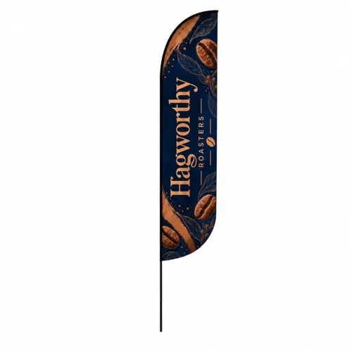 Fibreglass Flag and Pole Kit - Bold - 3.0m - Single-Sided, shown with example artwork