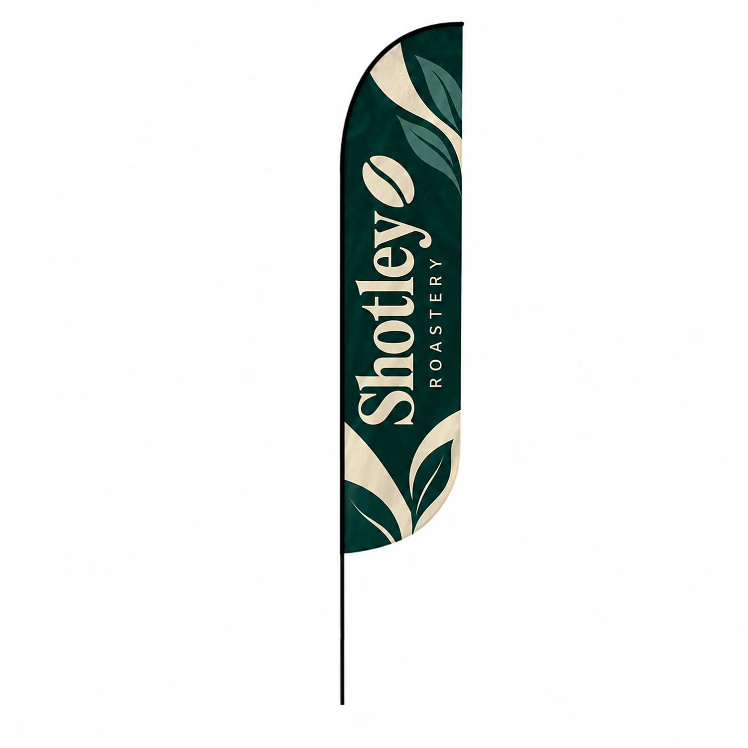 Fibreglass Flag and Pole Kit - Bold - 5.2m - Single-Sided, shown with example artwork