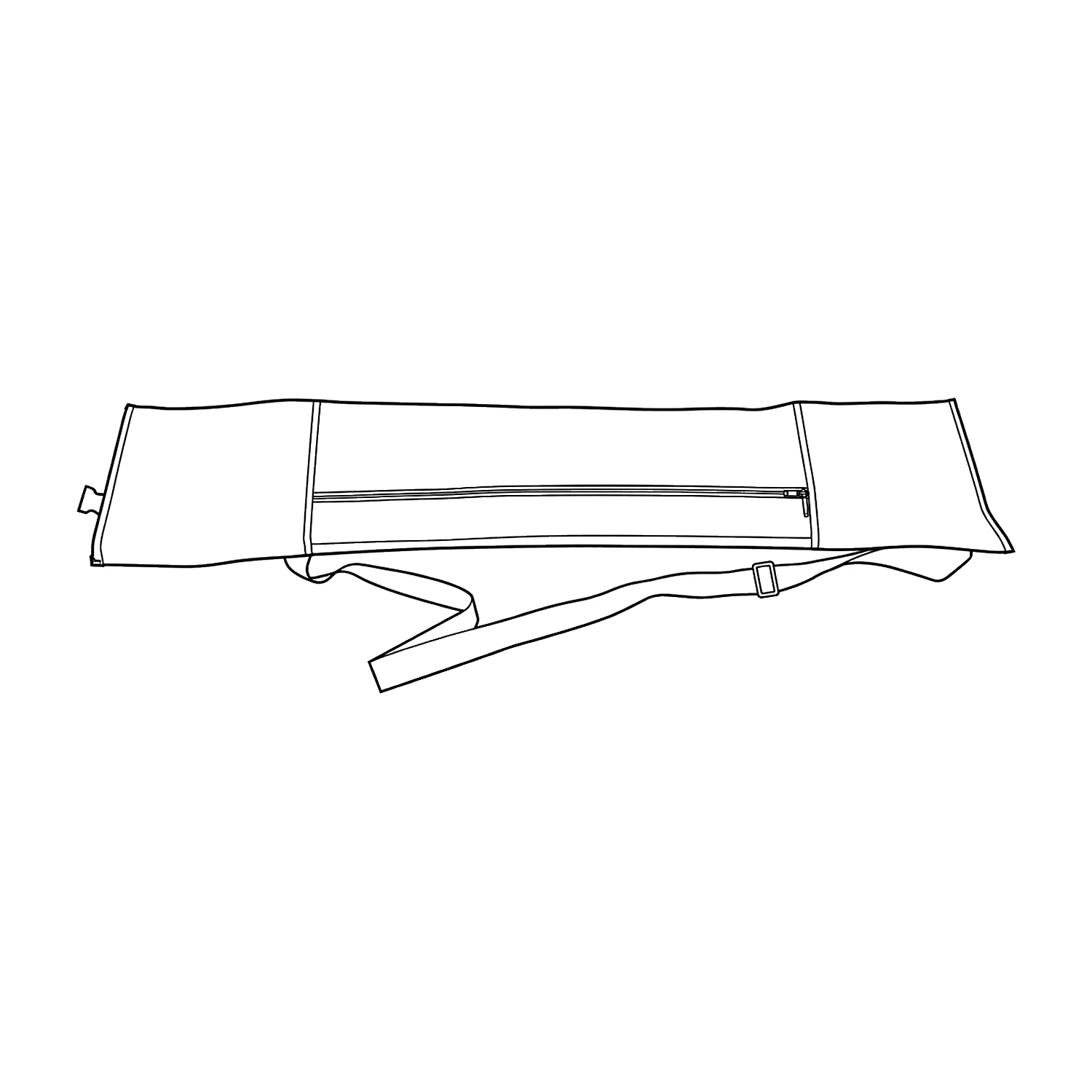 Flag carry bag line drawing