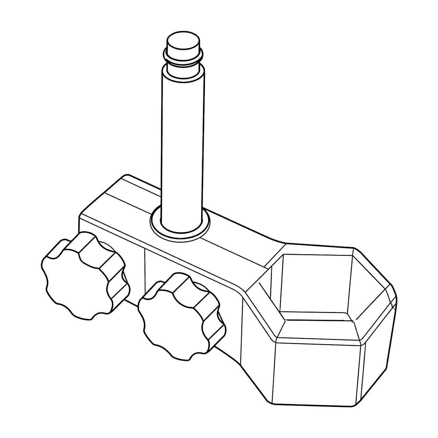 Gazebo flag bracket line drawing