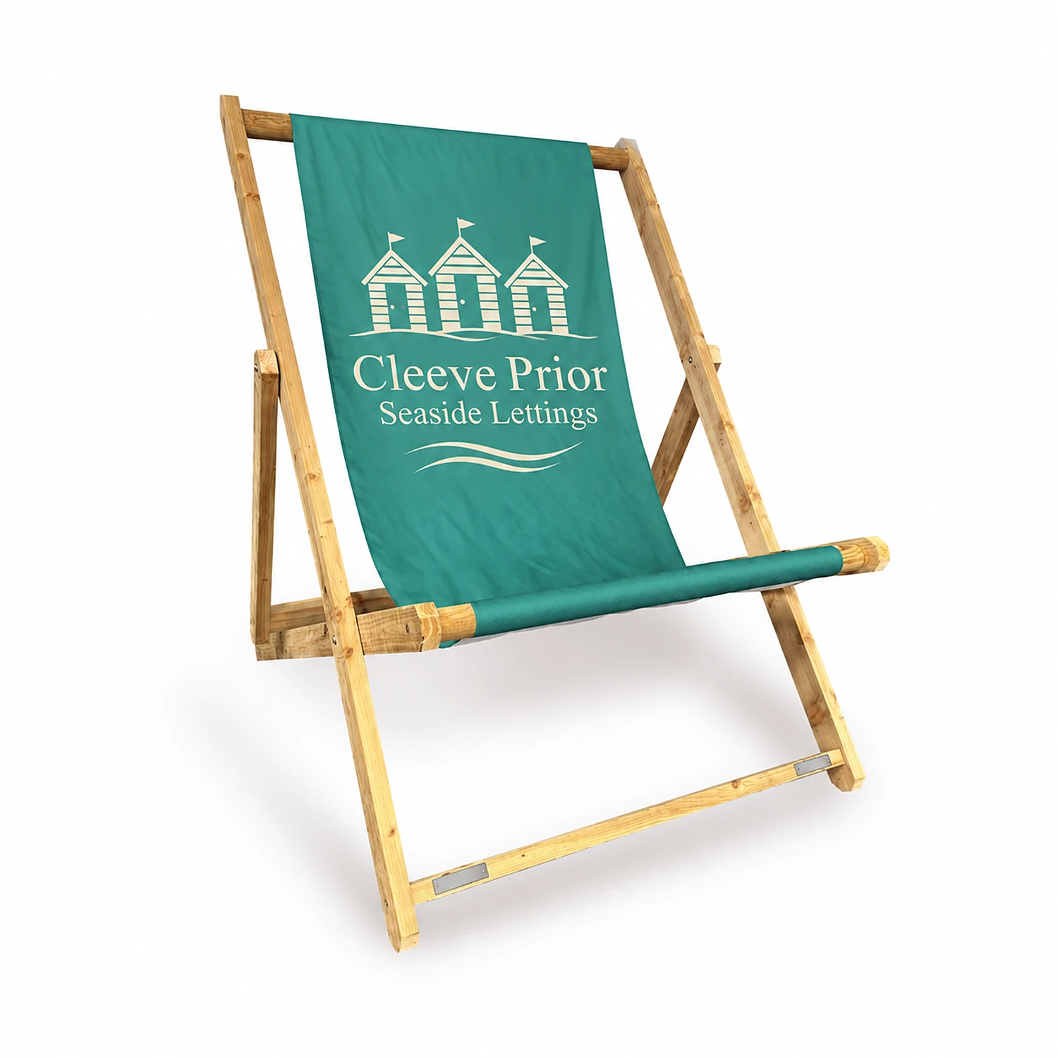 Giant Deck Chair - Oversized Outdoor Seating - 176cm x 146cm, shown with example artwork