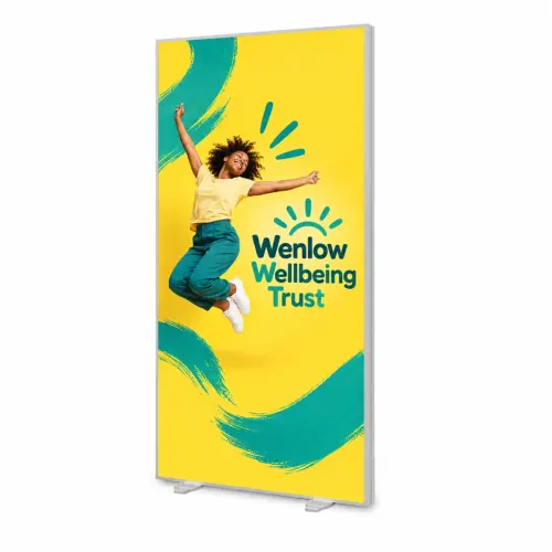 Glopix LED Light Box - 2250mm x 1000mm x 120mm, shown with example artwork