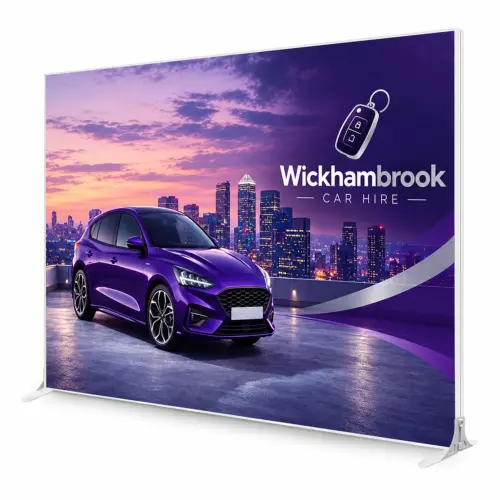 Glopix LED Light Box - 2500mm x 3000mm x 120mm, shown with example artwork