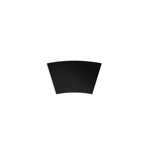 WaveLine® InfoDesk Counter - Acrylic Top Center - Curved - Black