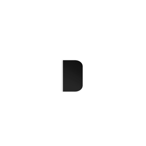 WaveLine® InfoDesk Counter - Top End - Straight or Curved - Black