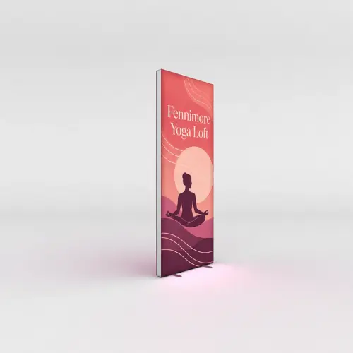 Infinity DNA LED Lightbox - 0.95m - Single-Sided Graphic and Blockout, shown with example artwork