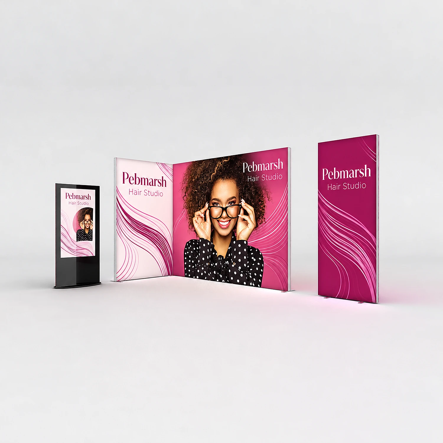 Infinity DNA LED Lightbox - 1.4m - Single-Sided Graphic and Blockout, shown with example artwork