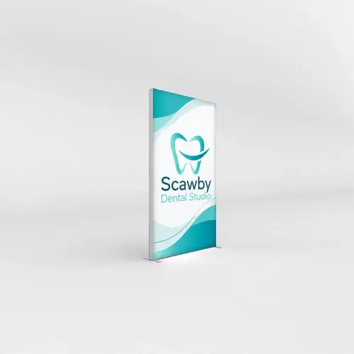 Infinity DNA LED Lightbox - 1.4m - Single-Sided Graphic and Blockout, shown with example artwork