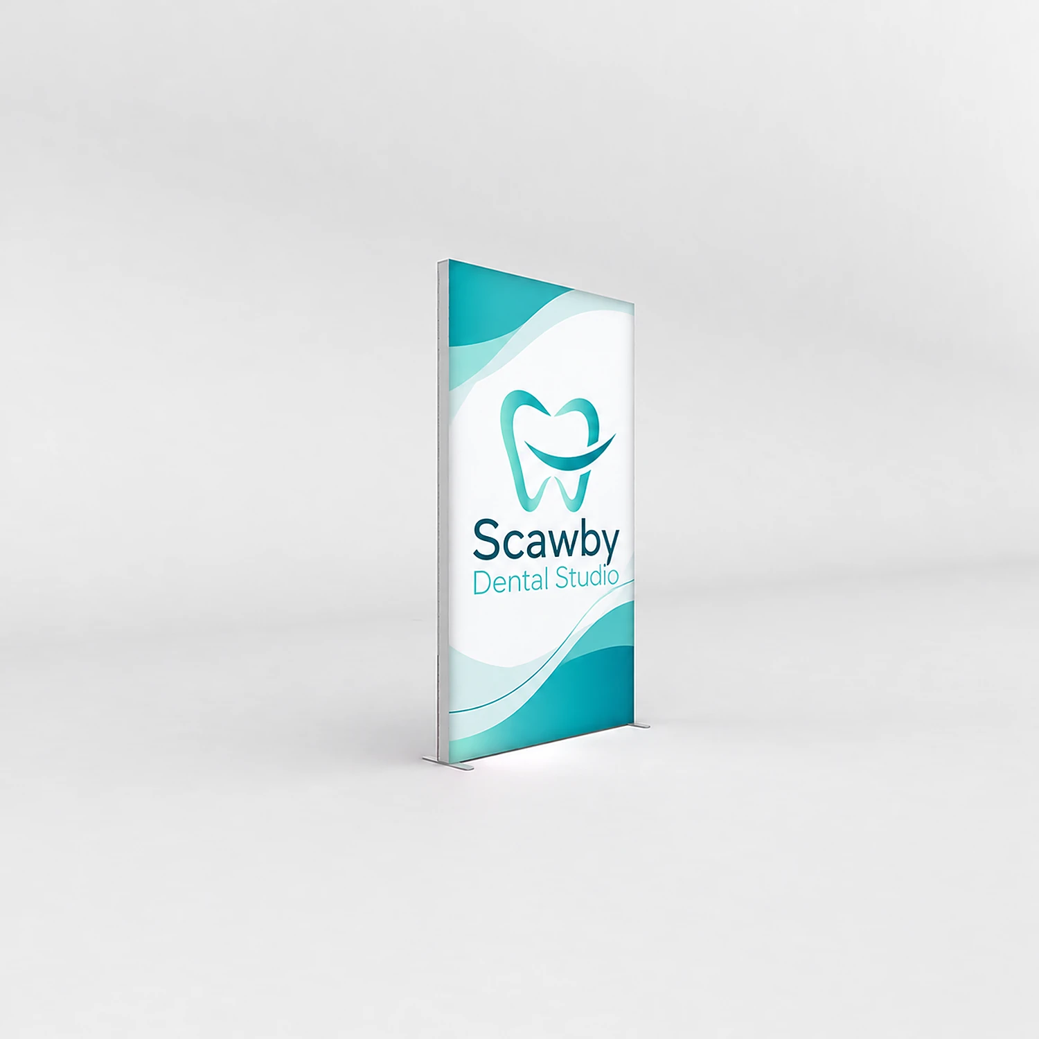 Infinity DNA LED Lightbox - 1.4m - Single-Sided Graphic and Blockout, shown with example artwork