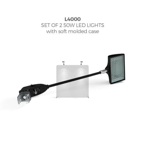 50W LED Lights for WaveLine Displays - L4000 - Black Finish - Set of 2