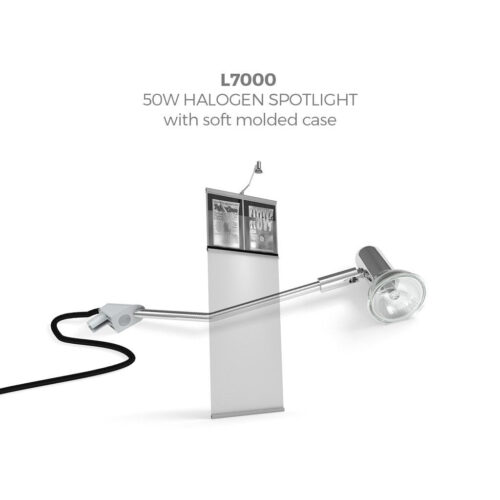 50W Halogen Spotlight for Brochure Holders - L7000 - Chrome Finish