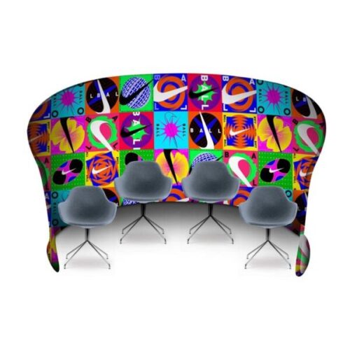 Soft Touch Meeting Pod - Double-Sided - 2280mm H x 3000mm W x 2700mm D