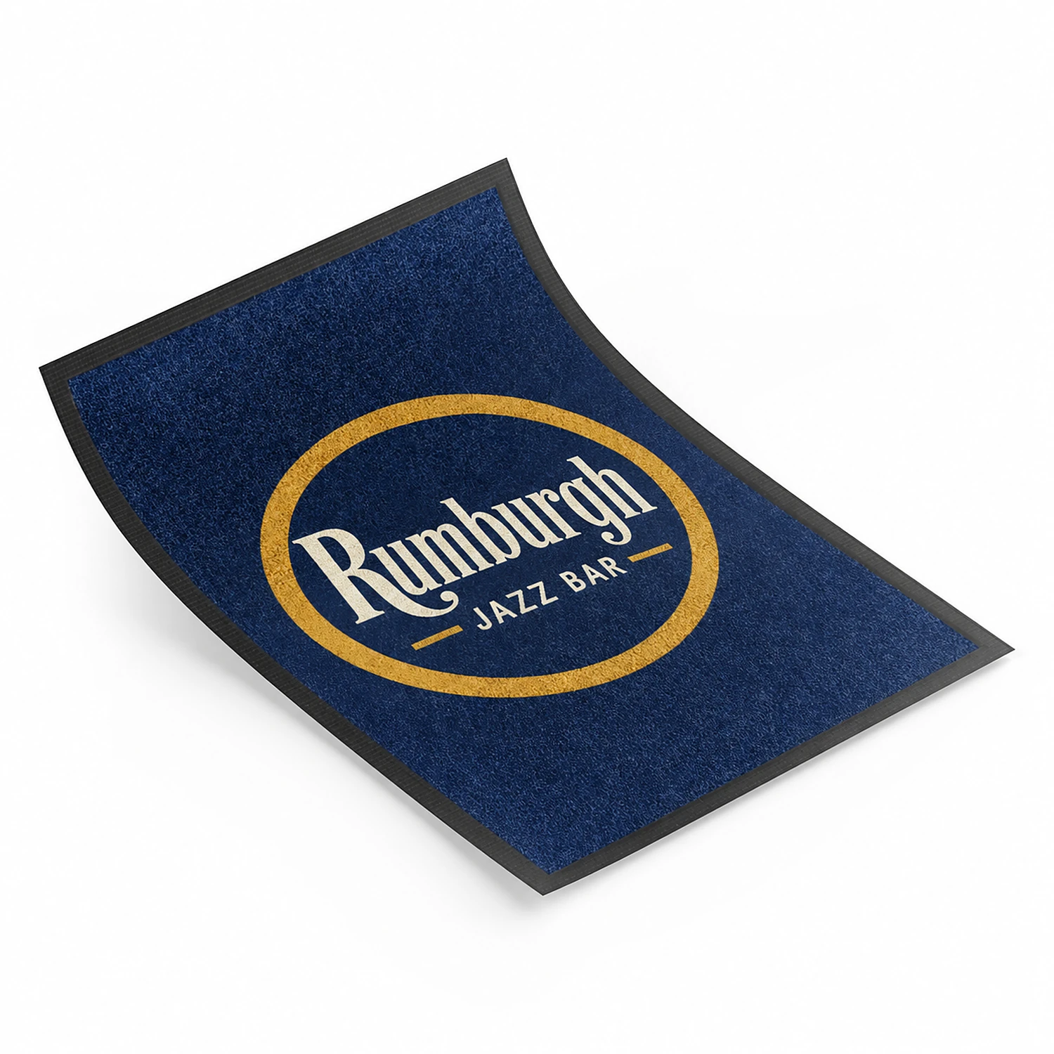 Outdoor Jet Print Mat - Nitrile Rubber Backing - 85cm x 150cm x 8mm, shown with example artwork