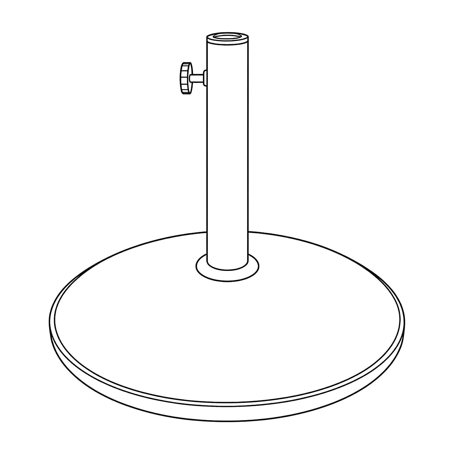 Parasol base line drawing
