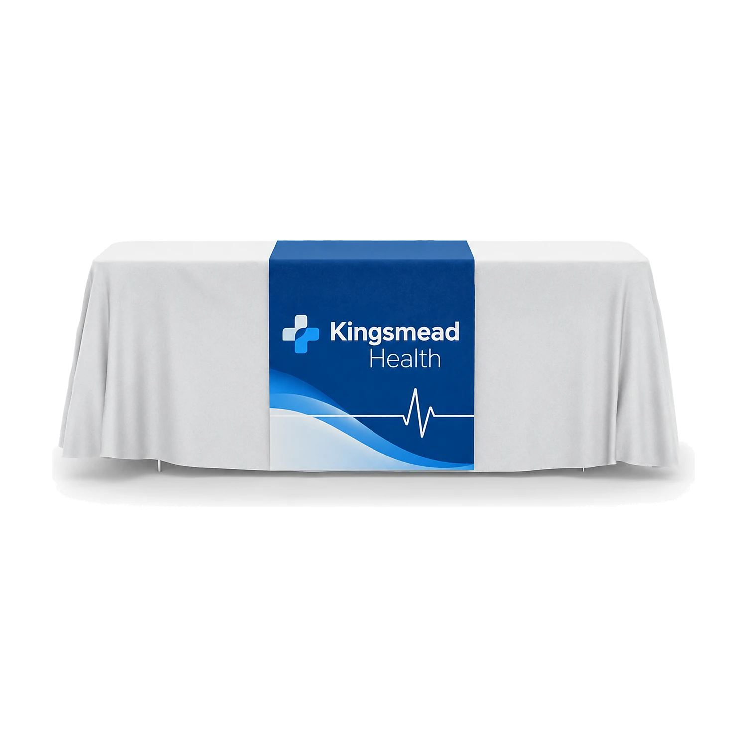 Printed table runner printed with an example design