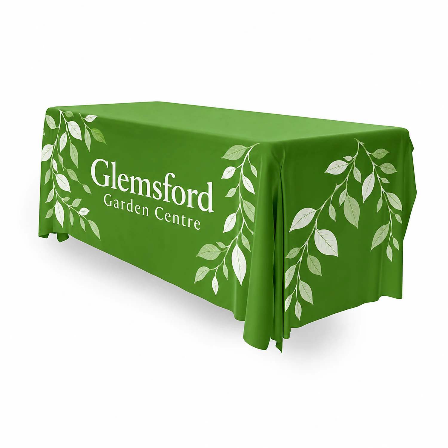 Printed Tablecloth for 6ft Trestle Table - 1540mm x 3260mm, shown with example artwork