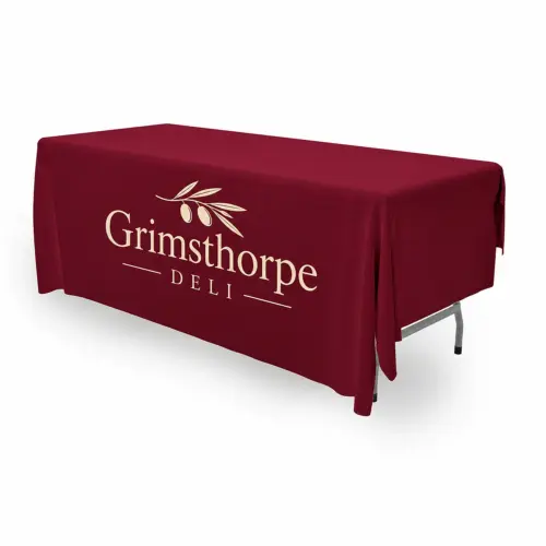 Printed Tablecloth for 6ft Trestle Table - 1780mm x 2780mm, shown with example artwork