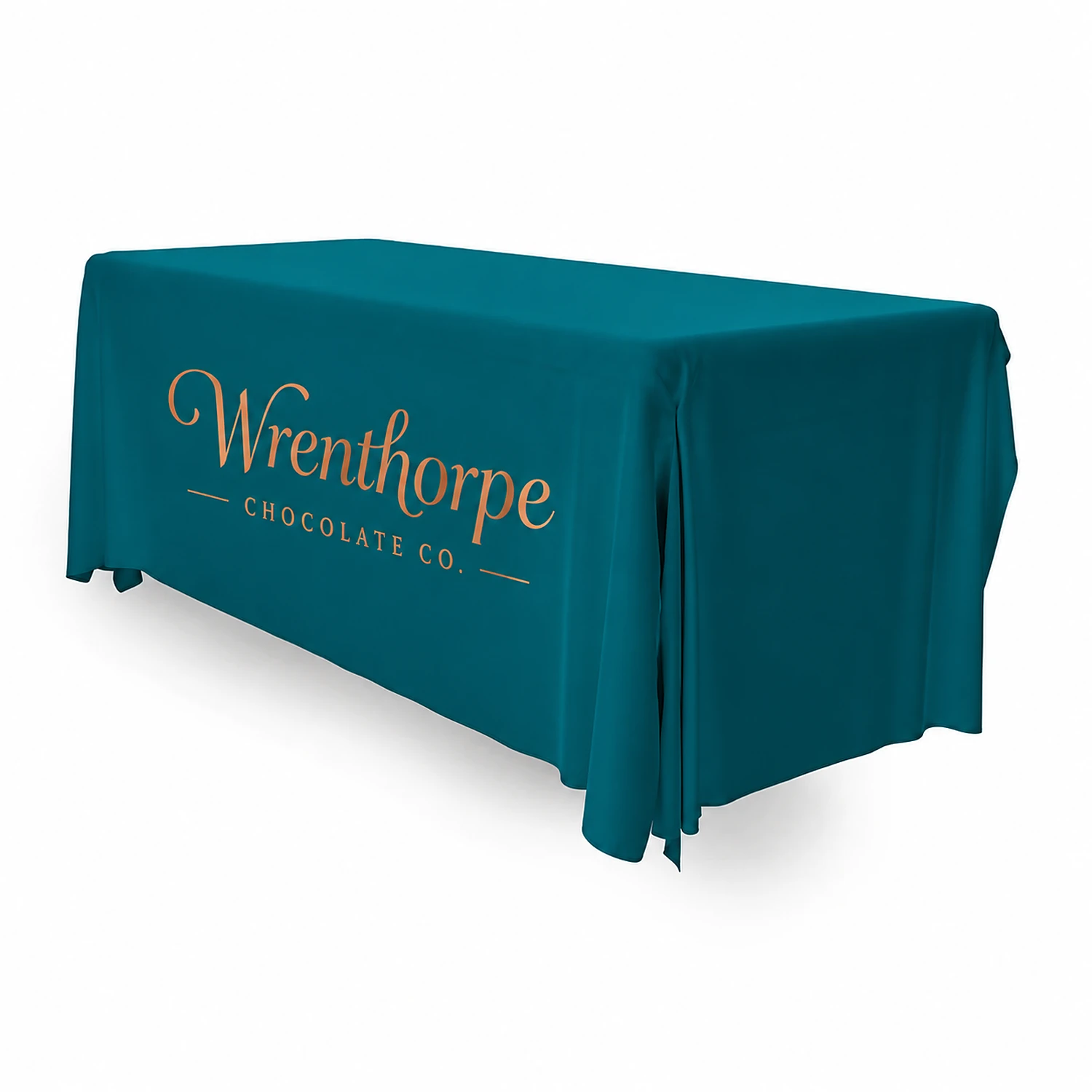 Printed Tablecloth for 6ft Trestle Table - 1780mm x 3260mm, shown with example artwork