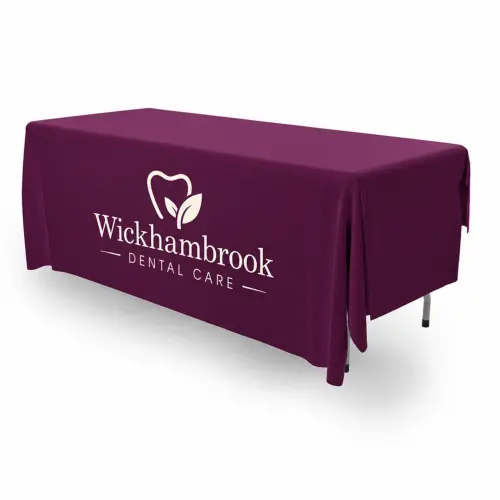 Printed Tablecloth for 8ft Trestle Table - 1780mm x 3660mm, shown with example artwork