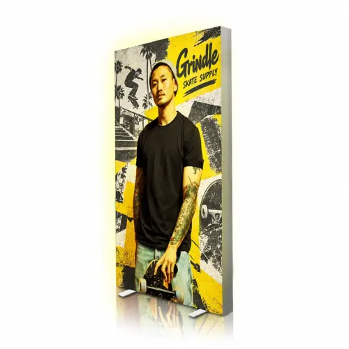 Rayo LED Light Box - 2000mm x 1000mm x 100mm - Double-Sided, shown with example artwork