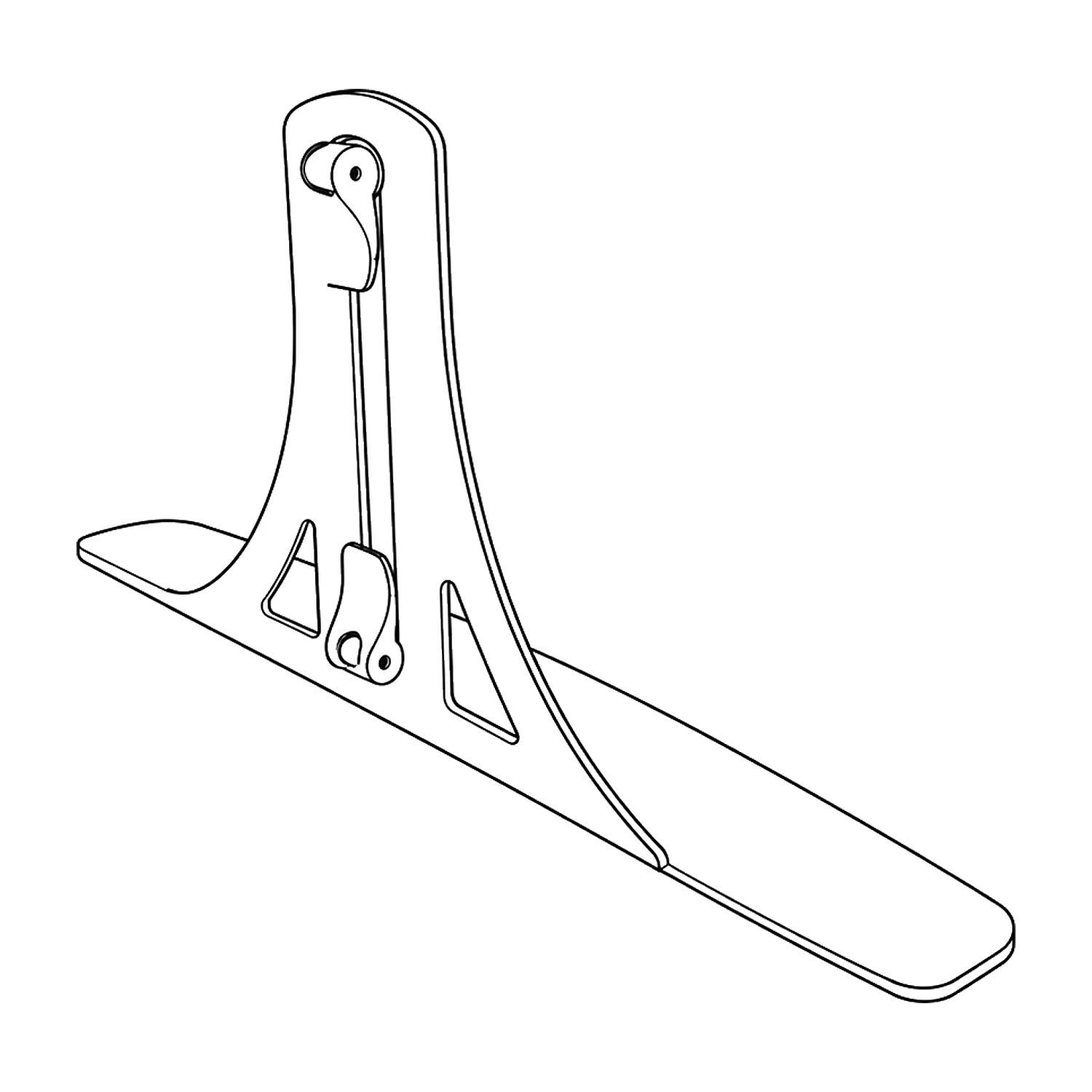 Side locked foot 16 inch line drawing
